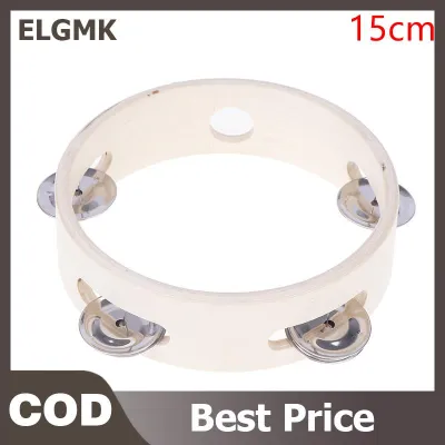 ELGMK 4 6 7 8 inch cầm tay gỗ không đầu Tambourine Bộ gõ tay trống đồ chơi giáo dục orff nhạc cụ cho trẻ em