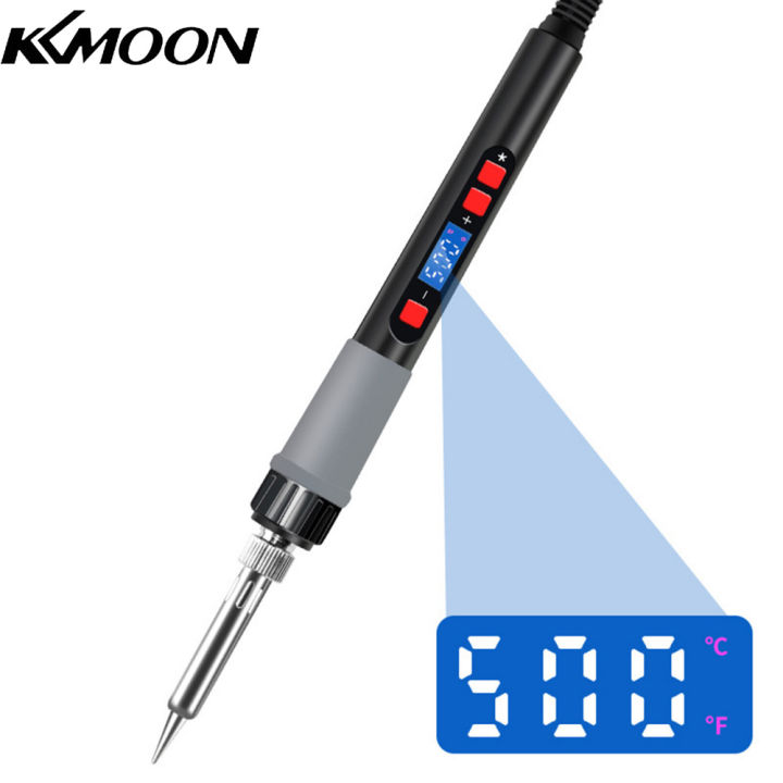 KKmoon จอแสดงผลดิจิตอลเครื่องเชื่อมเหล็กบัดกรีอุณหภูมิปรับได้80W ...