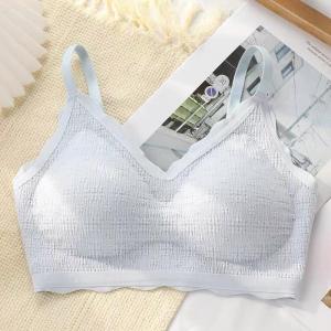 CS เสื้อชั้นในจีบ ยกทรงดันขึ้น  งานผ้านุ่มใส่สบาย ไม่มีโครงเหล็ก บราระบายอากาศได้ ny018 Clothing ผู้หญิง Women Lady ลูกไม้ ผ้าลูกไม้