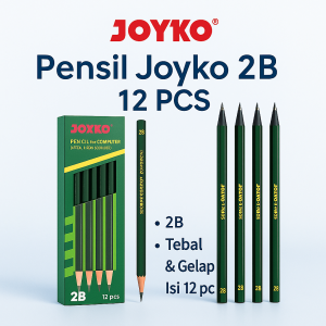 Pensil Joyko 12 Pcs 2B Alat Tulis Anak Pencil