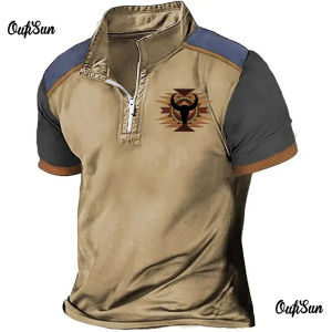 Vintage Shirts 3d Word Printed Polo Shirt For Men Casual Summer T-Shirt Yellowstone Pattern Short Sleeve Tops