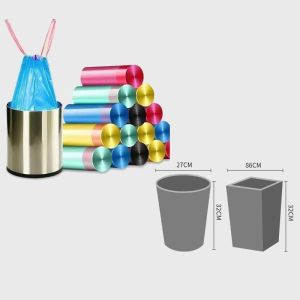 MLADEN Kitchen Hanging Trash Can Fold Garbage Can Wall Mounted Rubbish Bin Bathroom Garbage Basket with Lid