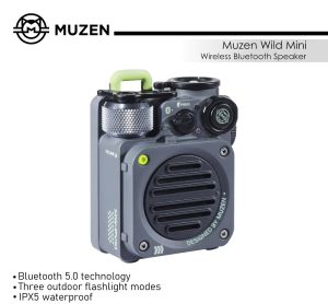 MUZEN WILD MINI Rugged Outdoor Portable Bluetooth Speaker Waterproof Design IPX5 Outdoor Flashlight For Adventures