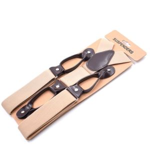 GOODOO Wedding Party Leather Vintage Y Shape Elastic Braces Braces Suspenders Trouser Straps Belt Adjustable Strap Clip