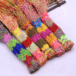 100Pieces Multicolor Braid Strands Bracelets Friendship Cords Hand-Making Bracelet Cotton Material Gift for Girl