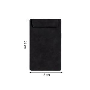 INEXTIN 1pc Da PU Giá đỡ rượu vang A4/A5/A6/A7/B5 có khe cắm bút Bảng kẹp từ tính Di động Da lộn Tấm viết Văn phòng trường học