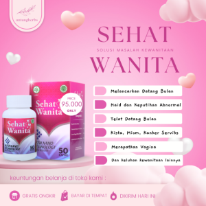 Obat Memper Lancar Haid - Obat Pelancar Telat Haid - Obat Pelancar Head Sehat Wanita 50 &100 Kapsul