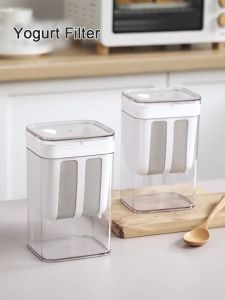 2000/1300ML Yogurt Filter Strainer Fine Mesh Strainer Yogurt Maker with Lid Cheese Moisture Separator Maker for Kitchen
