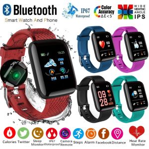 🎁 Original Product + FREE Shipping 🎁 116 Plus Smart Watch Bluetooth Waterproof Sport Watch Smartwatch Heart Rate Monitor Blood Pressure Watches Men Women Wristwatch for Android IOS PK Y68 119 plus M4