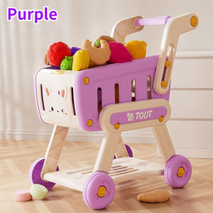 รถเข็นช้อปปิ้งเด็ก 32PCS สินค้า รถเข็นช็อปปิ้ง บทบาทสมมุติ รถเข็นซุปเปอร์มาร์เก็ต ของเล่นเสริมพัฒนาการ