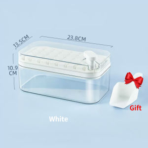 Konco 32 grids ice cubes maker Ice cubes tray with container box easy Demolding ice moulds large capacity iced drinks tool with ice spatula