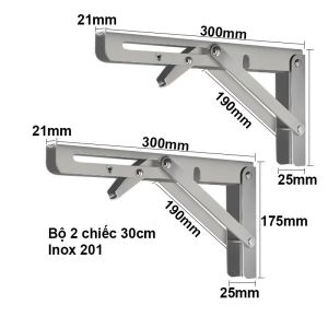 Bản Lề Gập Thông Minh Loại Dày Chịu Lực 80kg Inox Bản Dày Chắc Chắn Ke Gập Đỡ Bàn Giá Đỡ Kệ Nhà Bếp Phòng Khách