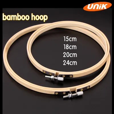 [UNIK] Plastic or Bamboo Embroidery Cross Stitch Ring Round Hoop / Ram Gelung Sulaman Projek Seni Hobi 十字竹绣绷 / 仿竹塑料绣绷