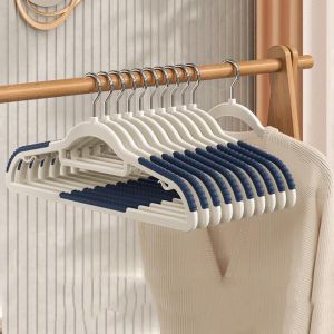 JS SHOP 10pcs Non-slip Clothes Heavy Duty Plastic Hangers with 360° Swivel Hook Ultra Thin Household Hanger