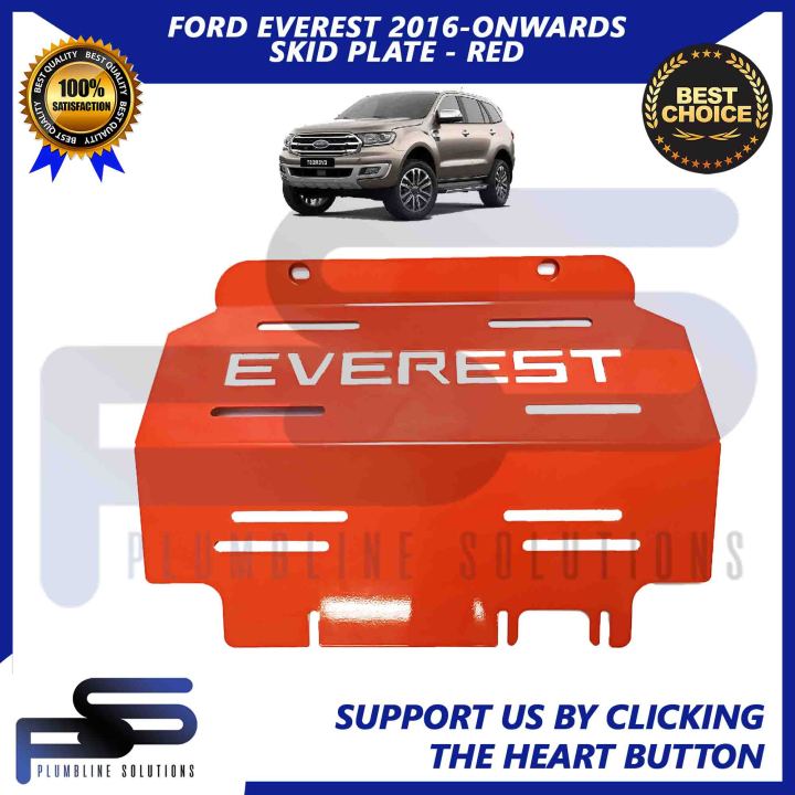 Ford Everest Car Skid Plate Red 2016 2017 2018 2019 2020 2021 2022 2023