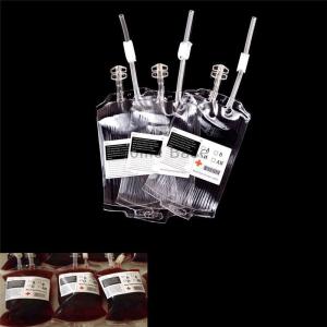 [COD] Home Base 5ชิ้น350มล. ถุงดื่มเลือดใช้ซ้ำได้อุปกรณ์ตกแต่งแวมไพร์วันฮาโลวีน