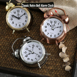 Home Retro Double Bell Desk Alarm Clock Digital Clocks Twin Bell Classic Alarm Clocks for Home Office School