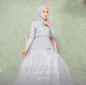 Nagina Dress Gaun Baju Kondangan Lamaran Bridesmaid Pesta Tunangan Maternity Wanita Muslimah By LYF OFFICIAL