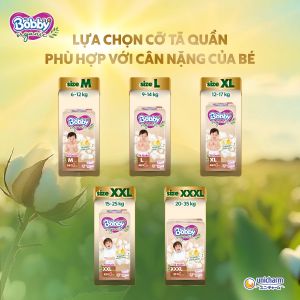[BOBBY] [TẶNG MIẾNG] Tã quần cao cấp Organic chăm sóc dịu nhẹ từ thiên nhiên M54/L48/XL46/XXL42/XXXL31