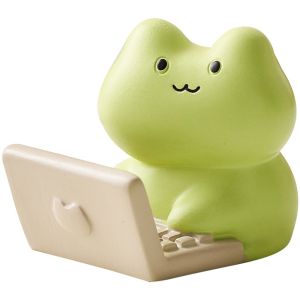 IPIE2 Handmad Frog Resin Figurine Statue Collectible Anime Frog   Decoration Sculpture Ornament Mini Frog Model Toy Kids Birthday Gift