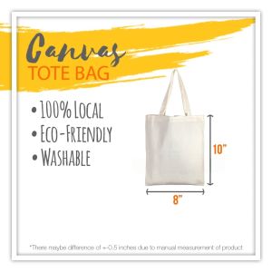 Plain Canvas Tote Bag (Katsa Bag / Eco Bag) without Zipper Support pattern customization