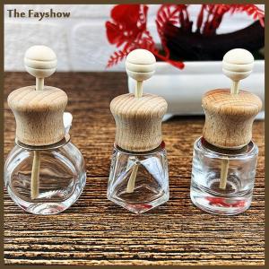 [The Fayshow] Làm mát không khí xe hơi nước hoa Clip tinh dầu khuếch tán Vent rỗng chai thủy tinh trang trí hương liệu chai thủy tinh
