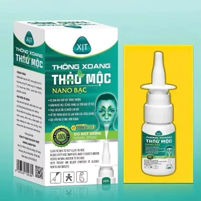 Xịt Thông Xoang Thảo Mộc Nano Bạc 20ml | Xịt Mũi Giảm Nghẹt Mũi Sổ Mũi Vệ Sinh Mũi Hằng Ngày