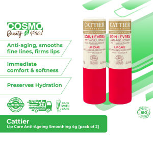 Cattier Lip Care Anti-Ageing Smoothing 4g [pack of 2]