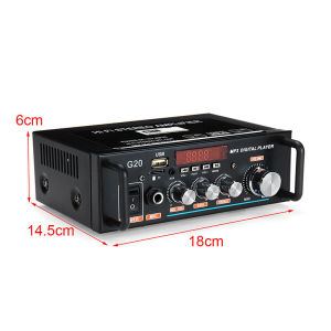 800W G919 Mini Amplifier 12V/220V FM SD 2CH HiFi Bluetooth Stereo Audio Player Power Amplifier Car Home with Remote Control