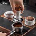 BINCOO Coffee Tamper Base Walnut Storage Board Powder Dispenser Coffee Utensil Set. 
