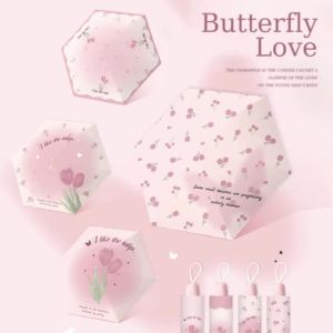 Mini Fresh Five Fold Umbrella Suitable For Both Rain And Sunshine Suitable For Girls And Students