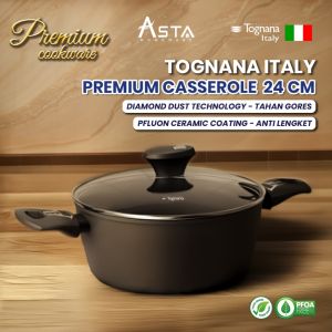 Casserole Panci Anti Lengket Tognana Premium Ceramic Coating 24 cm