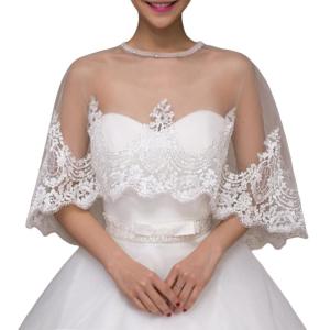 Women Bridal Wrap for Dressing Up Your Outfits Shawl for Wedding Dress Wrap Elegant and Trendy Tulle Shawl