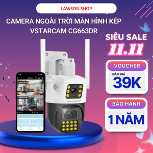 Camera Ngoài Trời VSTARCAM CG663DR màn hình kép chống nước chống bụi IP66 hình ảnh sắc nét góc quay siêu rộng