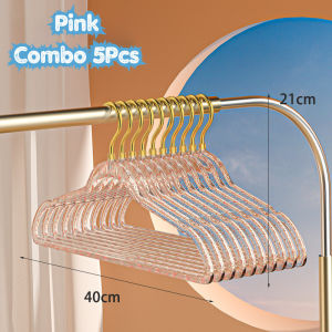 Wholesale 10pcs Transparent Sparkling Clothes Hangers Ins Style Non-Slip Hangers