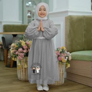 Kinan Kid-Gamis Anak perempuan 5 tahun kekinian 2022 tile pesta tangan balon mewah elegan kondangan 2022 seragam ibu dan anak keluarga keluaran terbaru