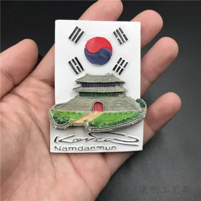 【Top Selling Item】 3d Resin Fridge Magnets South Korea Seoul Tower Namdaemun Tourism Souvenirs Refrigerator Sticker Magnetic For Home Decoration