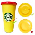 Starbucks Coffee "Confetti" Changing Color Tumbler Transparent Cup. 