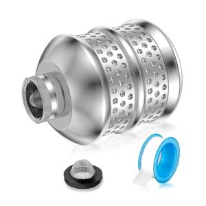 Rustproof Aluminum Bubbler Sprinkler Head 3/4 Inch Thread With 40 Inch Hose Tape for Garden Flowers Shrubs Irrigation