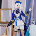 Game Genshin Impact Furina Focalors Cosplay Costume Uniform Wig Halloween Christmas birthday Party Suit Water God. 