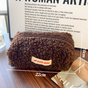 【♡Lovely girls house♡】Lovely Plush Makeup Bags for Women Soft Travel Cosmetic Bag Organizer Case Young Lady Girls Make Up Case