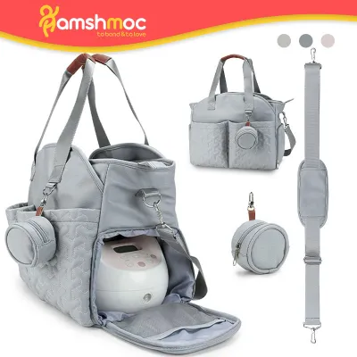 HamshMoc Baby Diaper Bag Organizer Large Capacity with Insulated Pockets Pacifier Case Mother Bottle Handbanctiong for Milk Storage Insulation Bag Outdoor Trip Multi-Fu