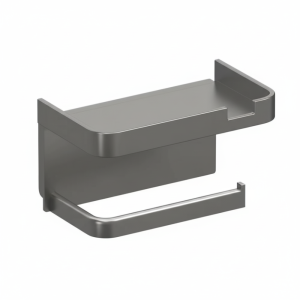 CUFEI Plastic Toilet Paper Holder No Drilling Wall Mounted Tissue Holder Multifunctional With Shelf Toilet Paper Storage Box Bathroom Use