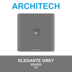 Architech Elegante Grey V20-E03 Grey Stop Kontak/OUTLET/JACK TV