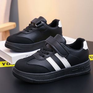 Kids Moral Training Shoes 2026 Autumn New Black Boys White Shoes Anti Slip Girls Fashionable Casual Sports Shoes 27-27