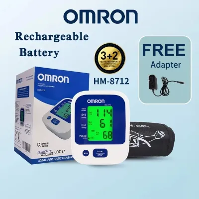 OMRON HEM-8712 Rechargeable Digital BP Monitor Automatic Upper Arm High Accuracy Tensi Darah Alat Ukur Tekanan Darah Untuk Rumah