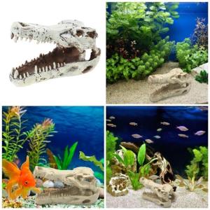 Bể cá nhân tạo cá sấu sọ thủ công mô phỏng cảnh quan bức tượng lớn fishtank cảnh quan bể cá