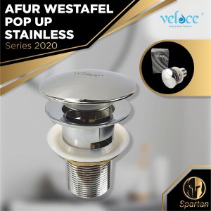 Veloce Afur Pop Up Sifon Wastafel Stainless Kepala Sifon Wastafel POP UP 2020