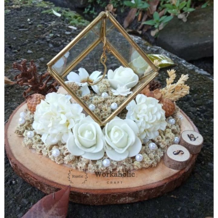 Ringbox Rustic Kotak Cincin Terarium Termurah Seserahan Pernikahan Lengkap