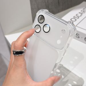 Become to i17 Series Silicone Case For iPhone 17 16 15 14 13 12 Pro Max Phone Camera Lens Glass Matte Airbag Armor Cover